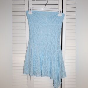 Edikted Light Blue Lace Dress